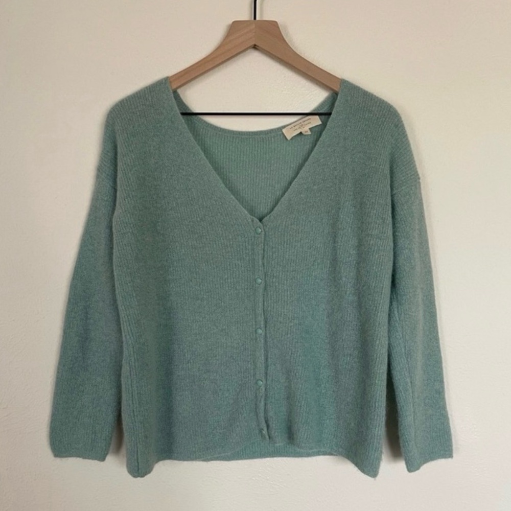 Sezane Barry Cardigan in Sea Green - Picture 3 of 5